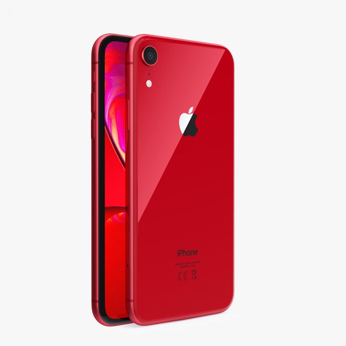 3D iPhone XR Red model