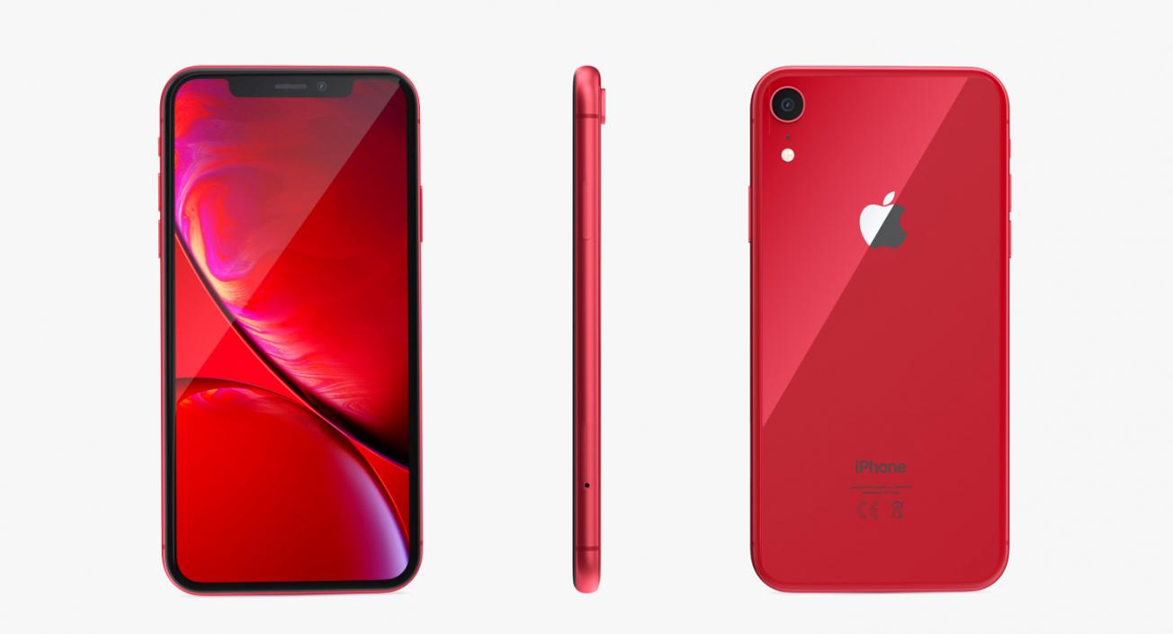 3D iPhone XR Red model