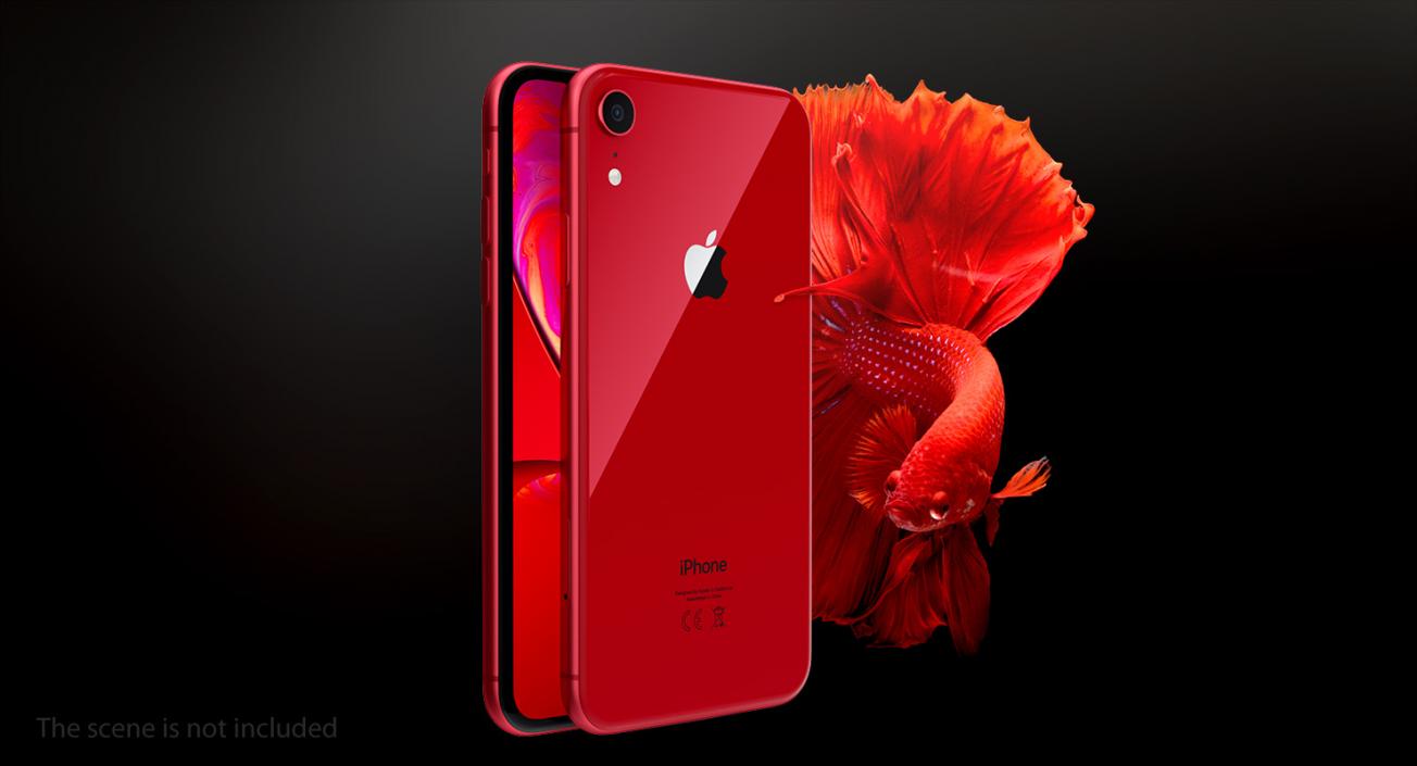 3D iPhone XR Red model