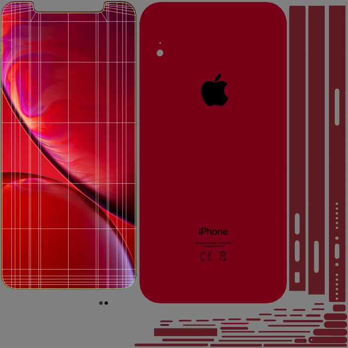 3D iPhone XR Red model