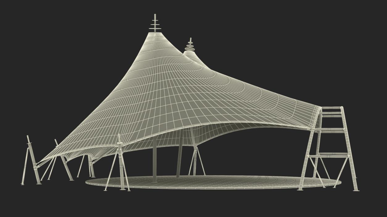 Event Tensile Tent White 3D model