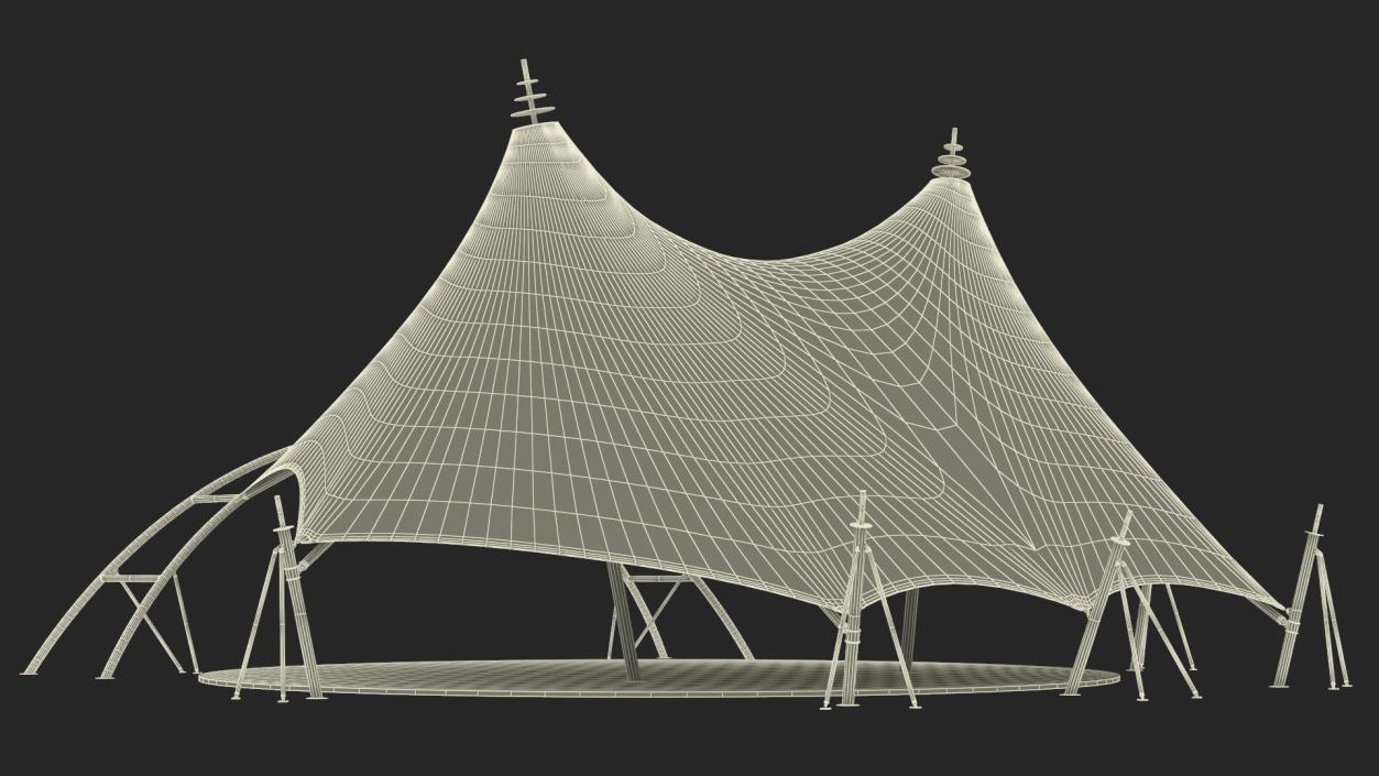 Event Tensile Tent White 3D model