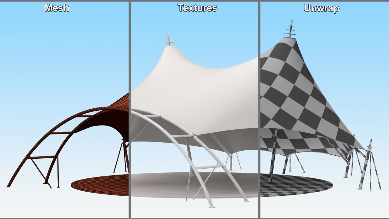 Event Tensile Tent White 3D model