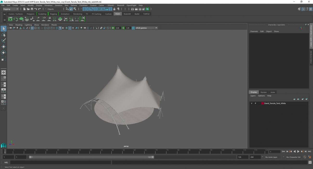 Event Tensile Tent White 3D model