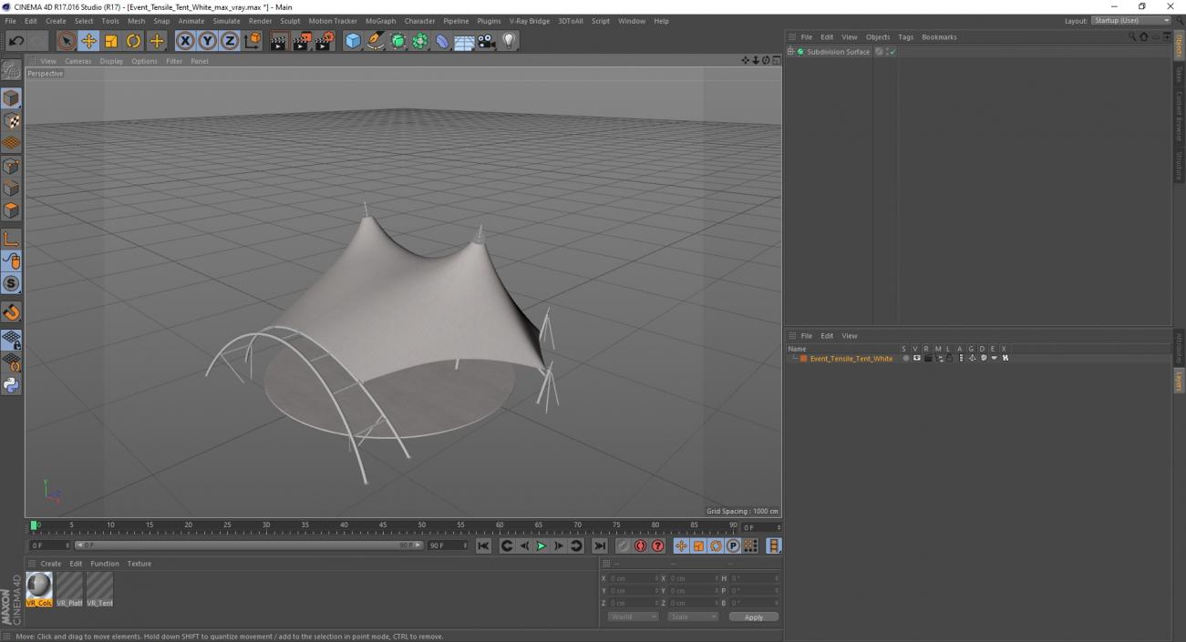 Event Tensile Tent White 3D model