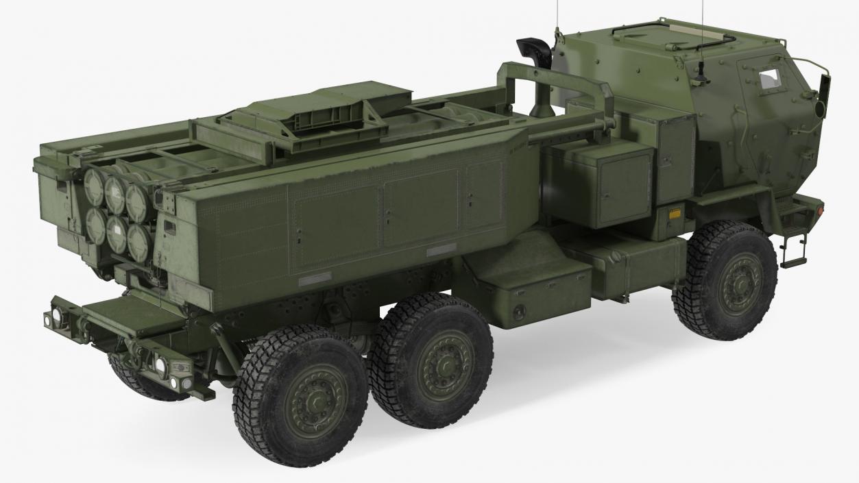 3D M142 High Mobility Artillery Rocket System Green model