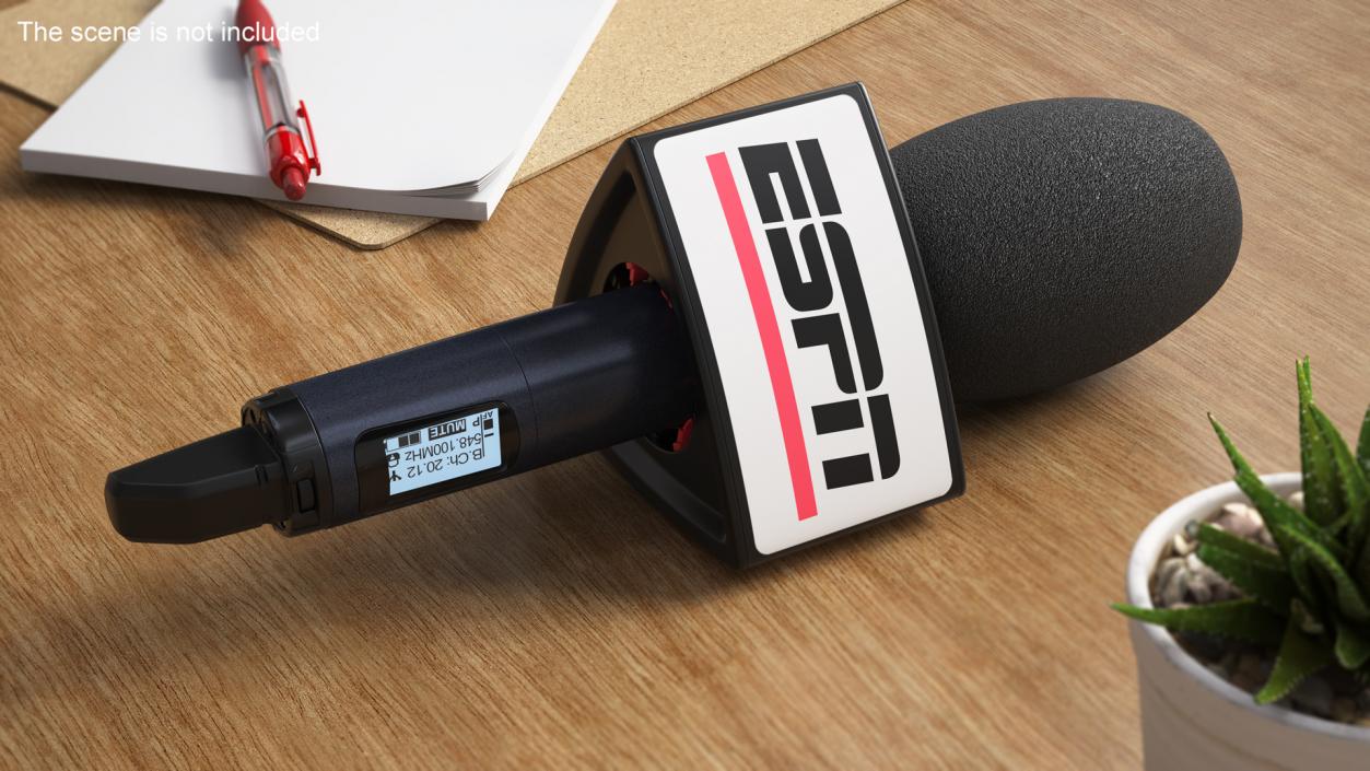 ESPN Reporter Wireless Microphone Triangular 3D model