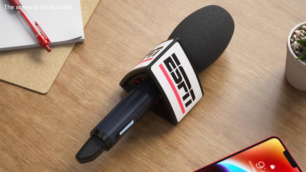 ESPN Reporter Wireless Microphone Triangular 3D model