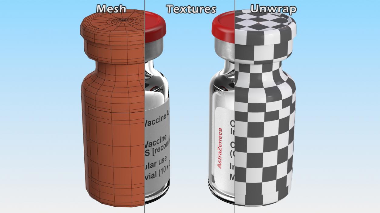 3D AstraZeneca COVID 19 Vaccine model