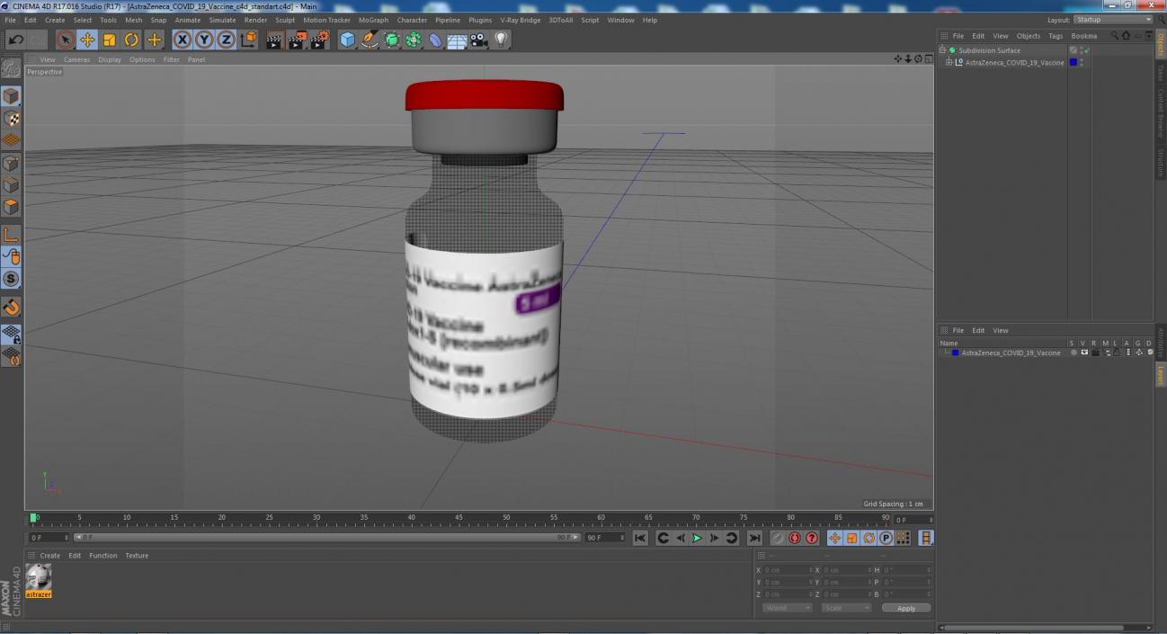 3D AstraZeneca COVID 19 Vaccine model