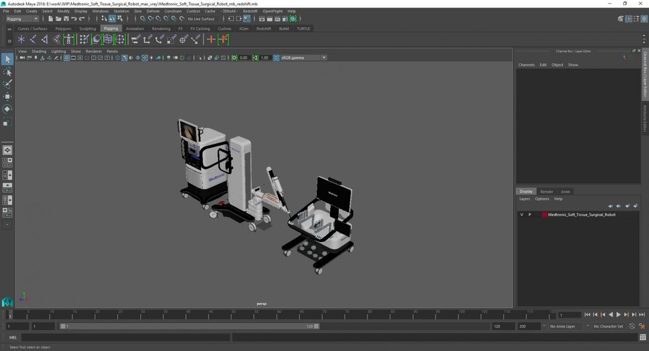 3D Medtronic Soft Tissue Surgical Robot