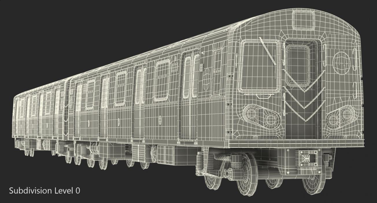 R160 New York City Subway Car 3D model