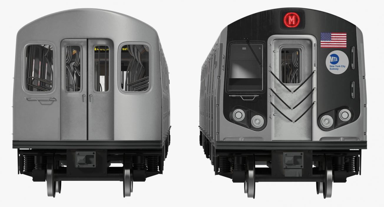 R160 New York City Subway Car 3D model