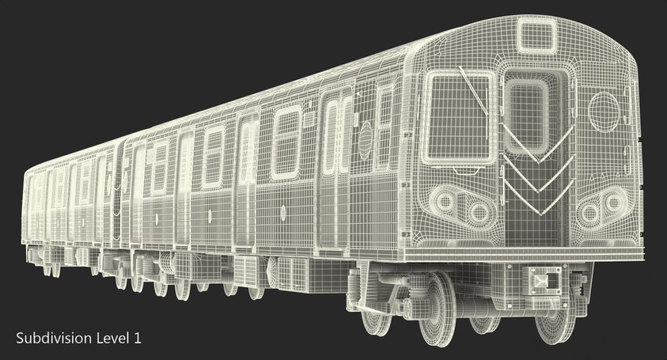 R160 New York City Subway Car 3D model