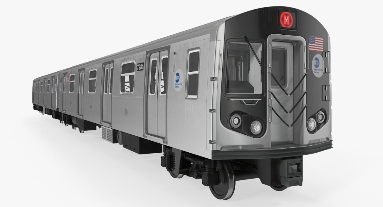 R160 New York City Subway Car 3D model