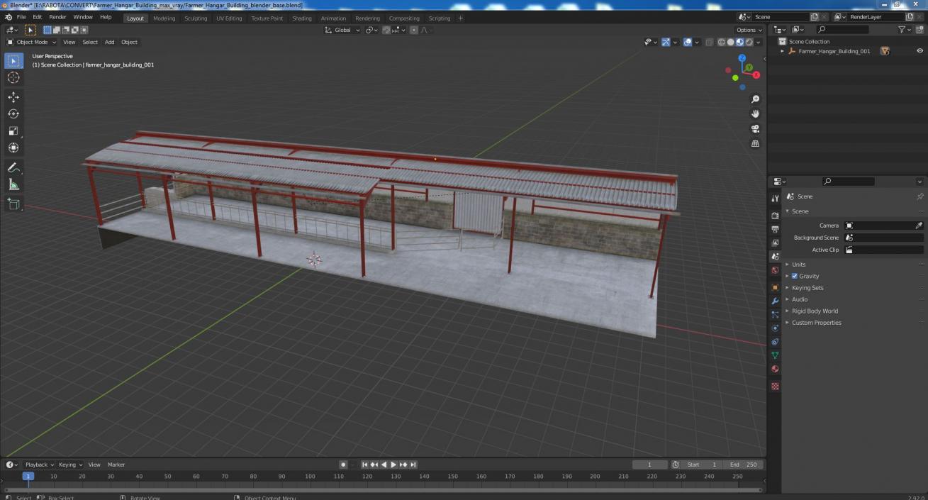 Farmer Hangar Building 3D