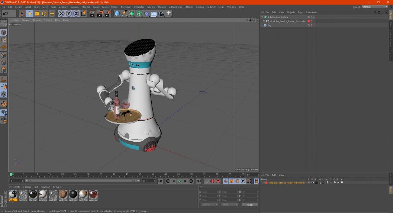 3D Modular Service Robot Bartender