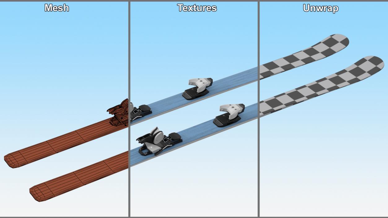 3D Snow Skis 1