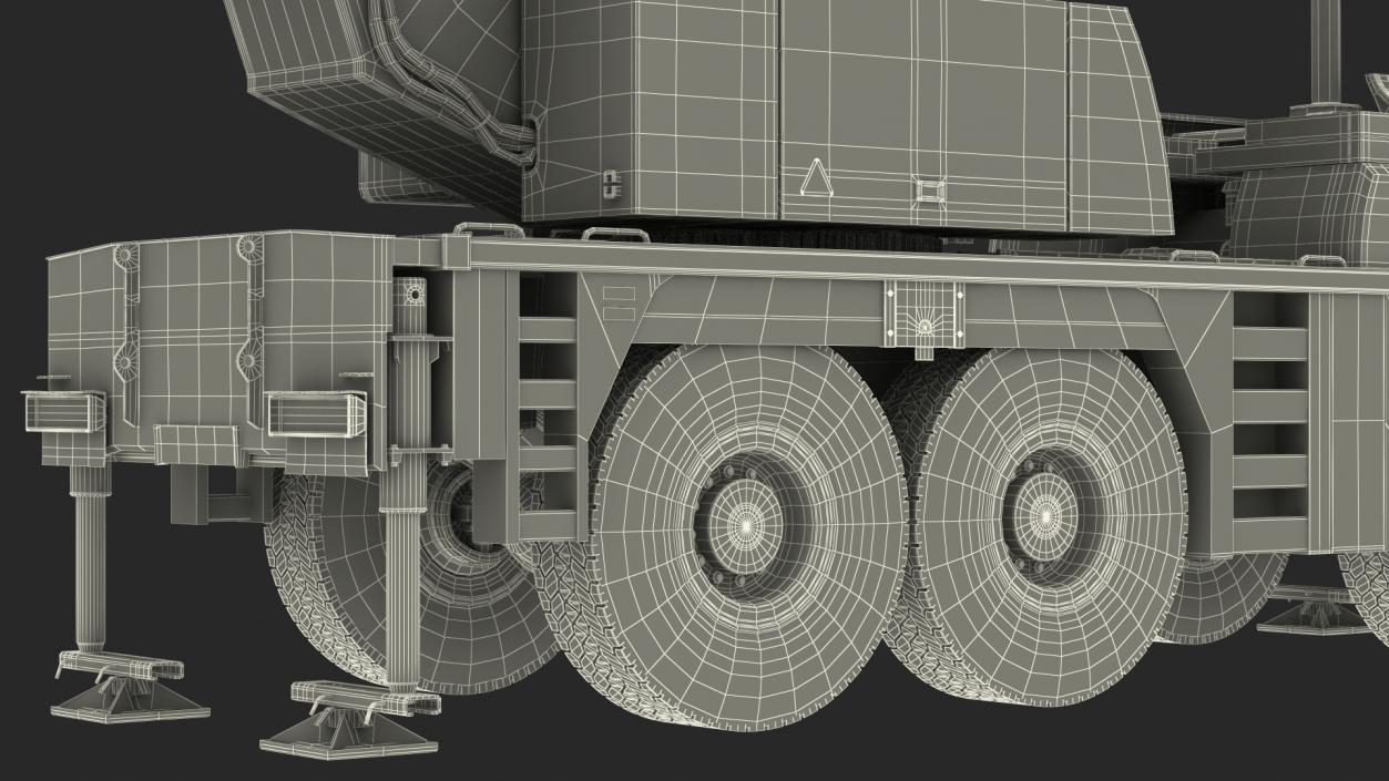 3D Compact Crane Liebherr with Concrete Wall Rigged model