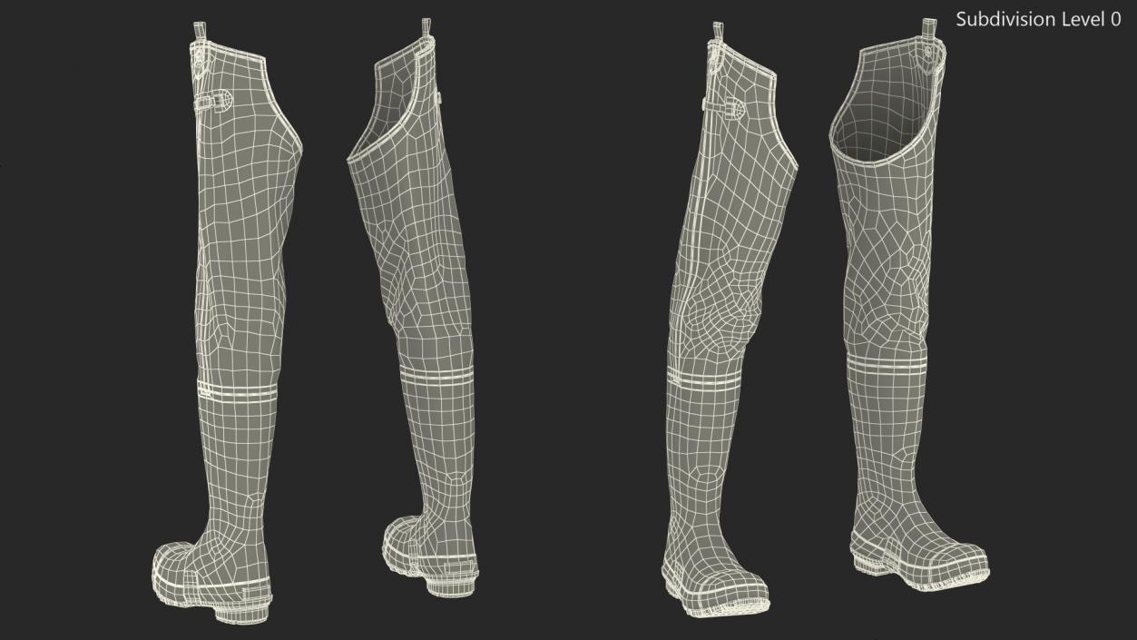 Lacrosse Waterproof Hip Waders for Work 3D model