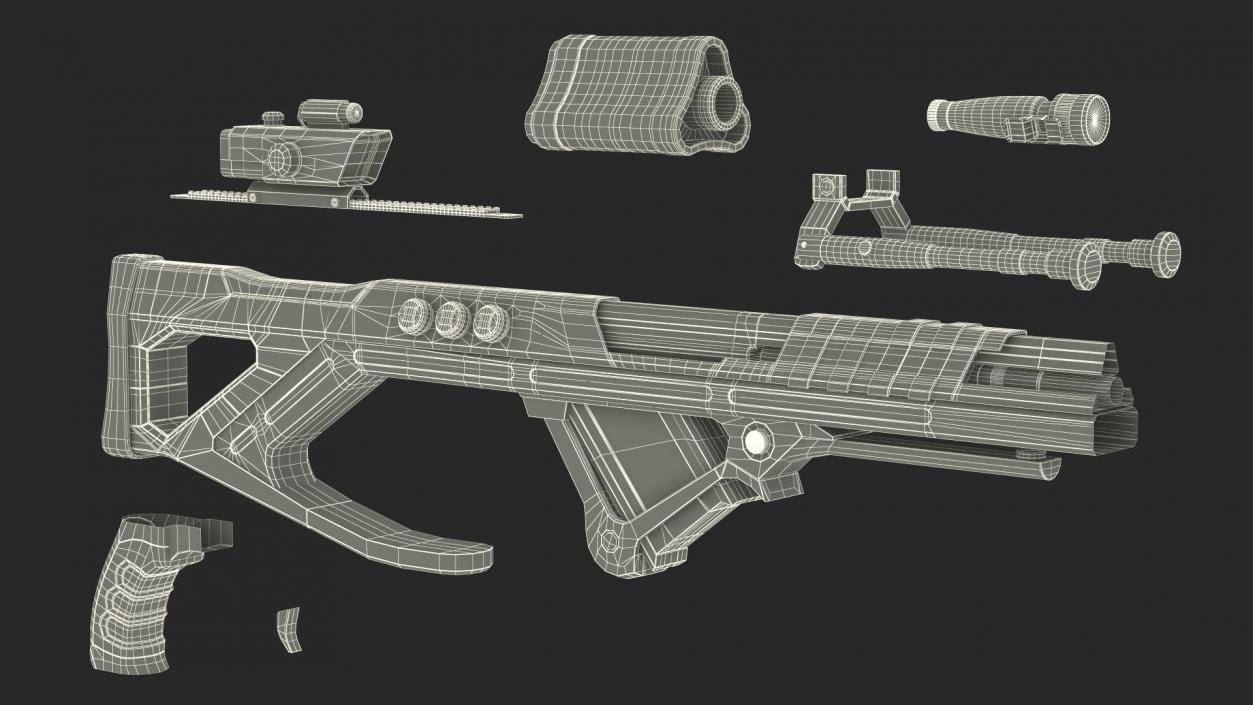 Futuristic Assault Weapon 2 3D