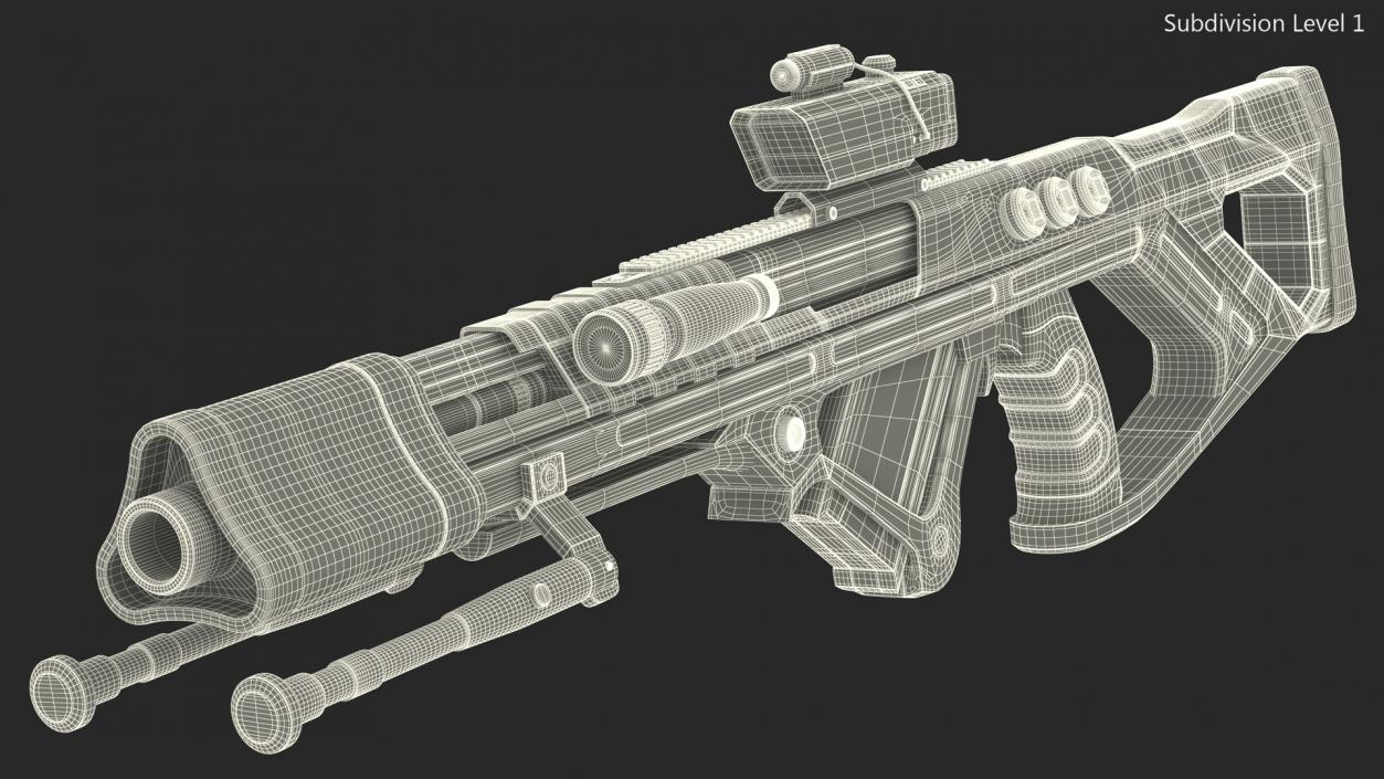 Futuristic Assault Weapon 2 3D