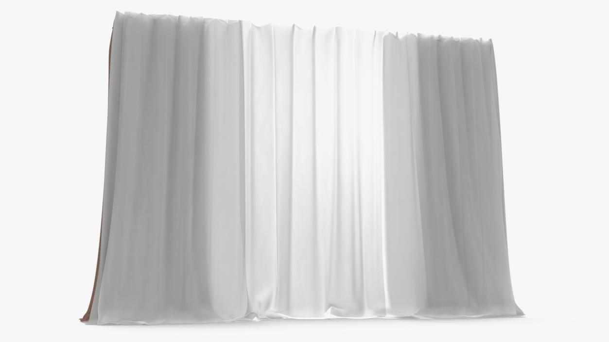 Window Curtain Set Cappuccino 3D model