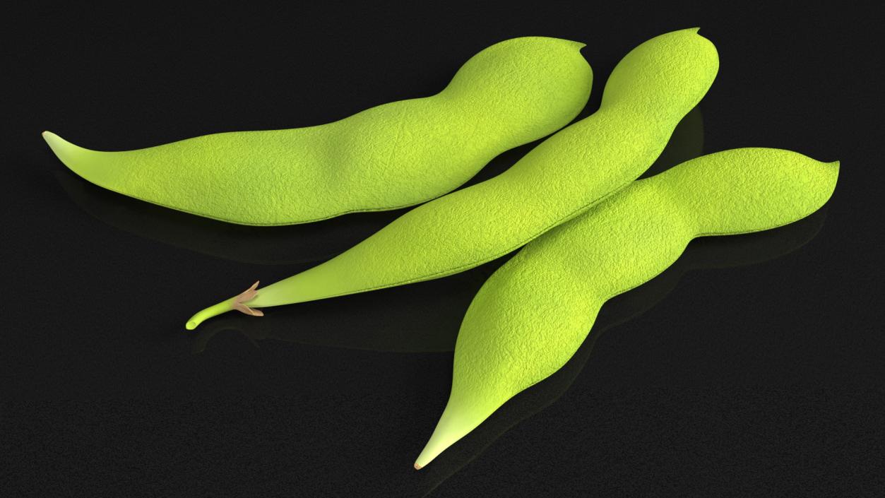 Edamame Green Soybeans Closed 3D model