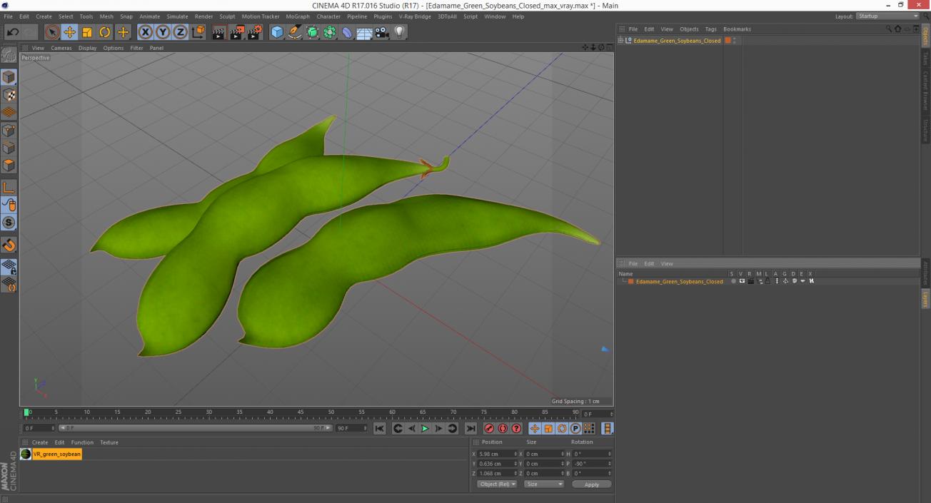 Edamame Green Soybeans Closed 3D model