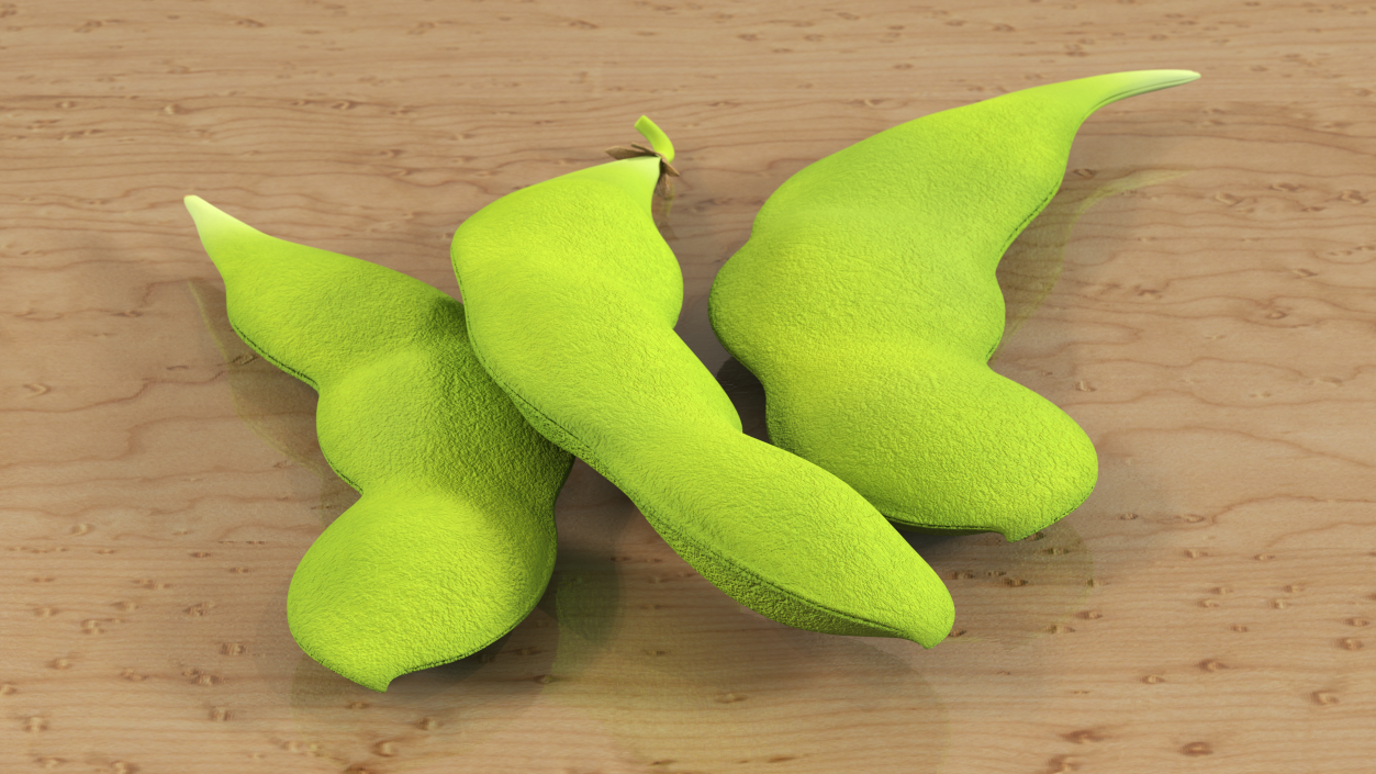 Edamame Green Soybeans Closed 3D model