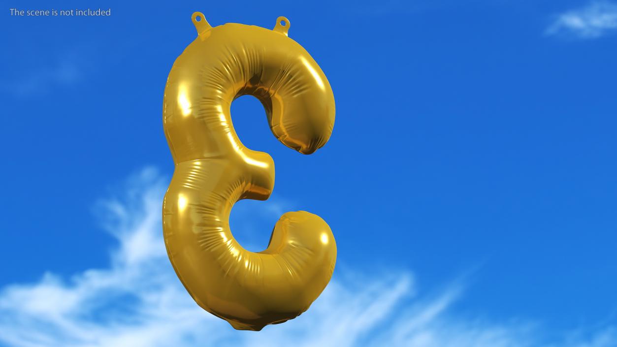 Balloon Numbers Set Gold 3D model