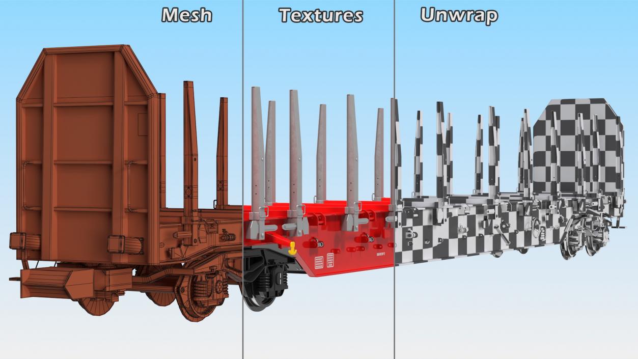 3D Rnoos 644 Stake Wagon Empty New