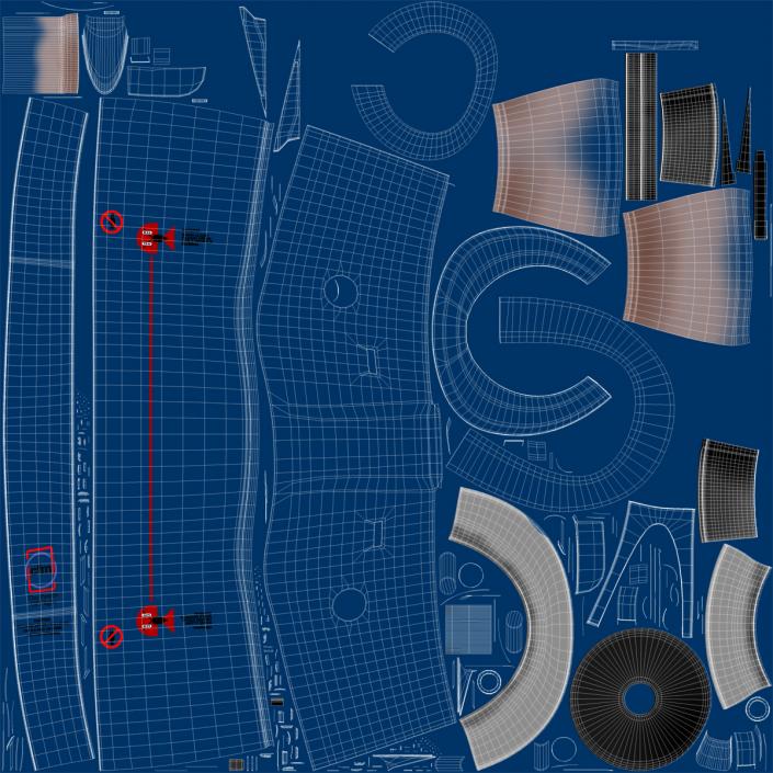 3D model Boeing 737 800 with Interior Delta Air Lines Rigged for Cinema 4D