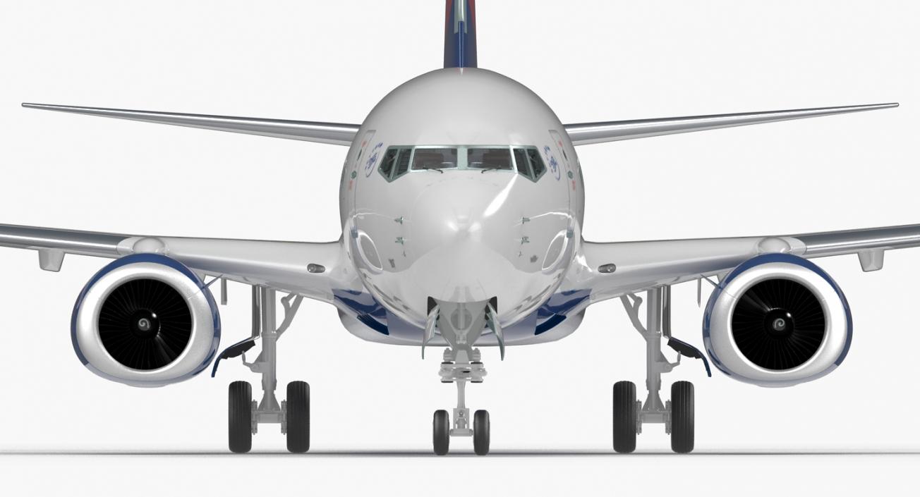 3D model Boeing 737 800 with Interior Delta Air Lines Rigged for Cinema 4D