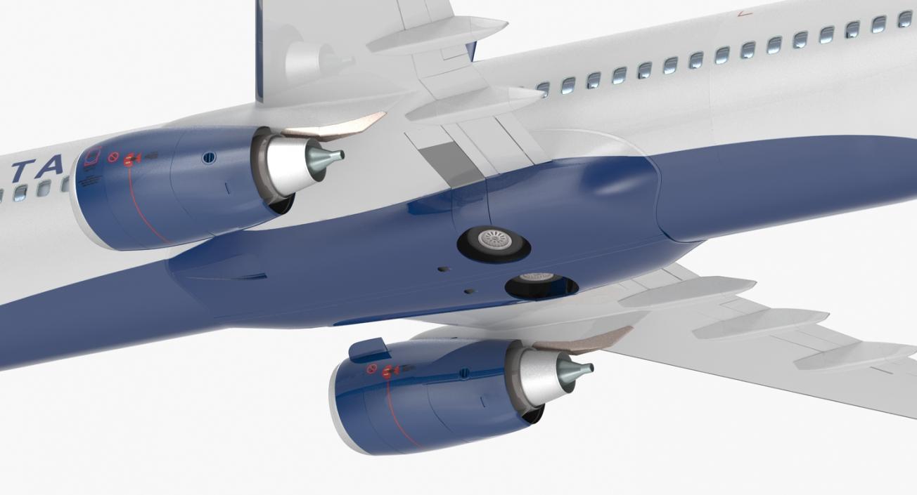 3D model Boeing 737 800 with Interior Delta Air Lines Rigged for Cinema 4D