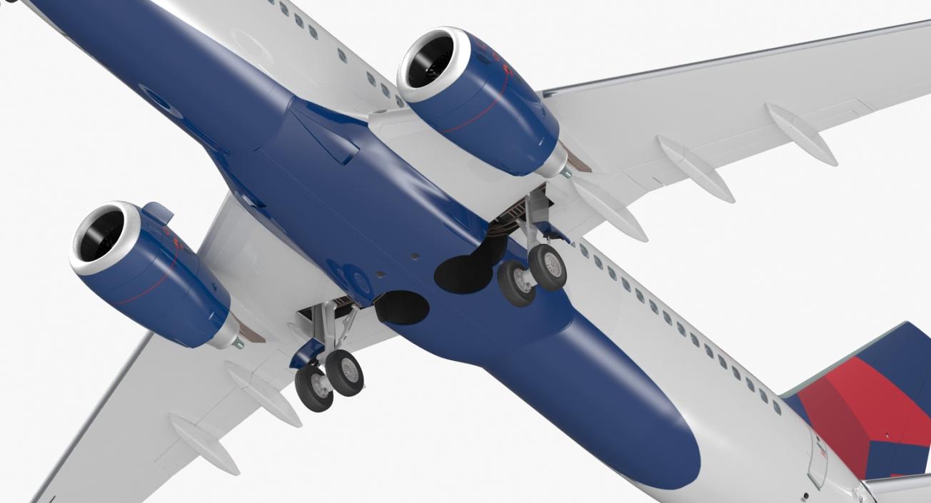 3D model Boeing 737 800 with Interior Delta Air Lines Rigged for Cinema 4D