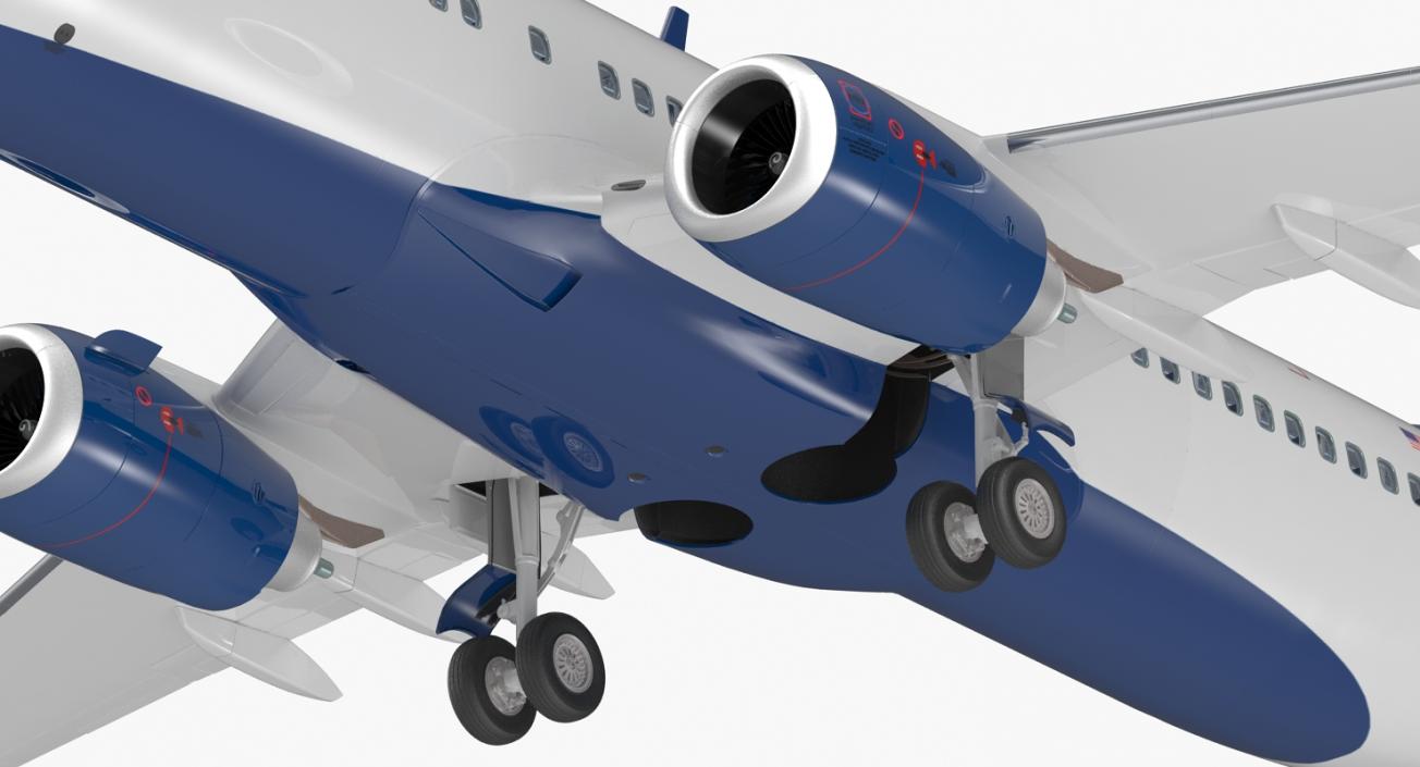 3D model Boeing 737 800 with Interior Delta Air Lines Rigged for Cinema 4D