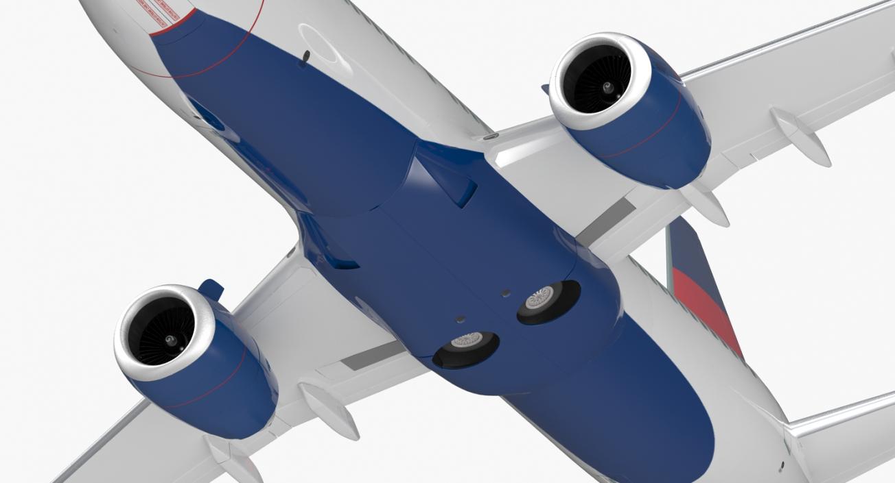 3D model Boeing 737 800 with Interior Delta Air Lines Rigged for Cinema 4D