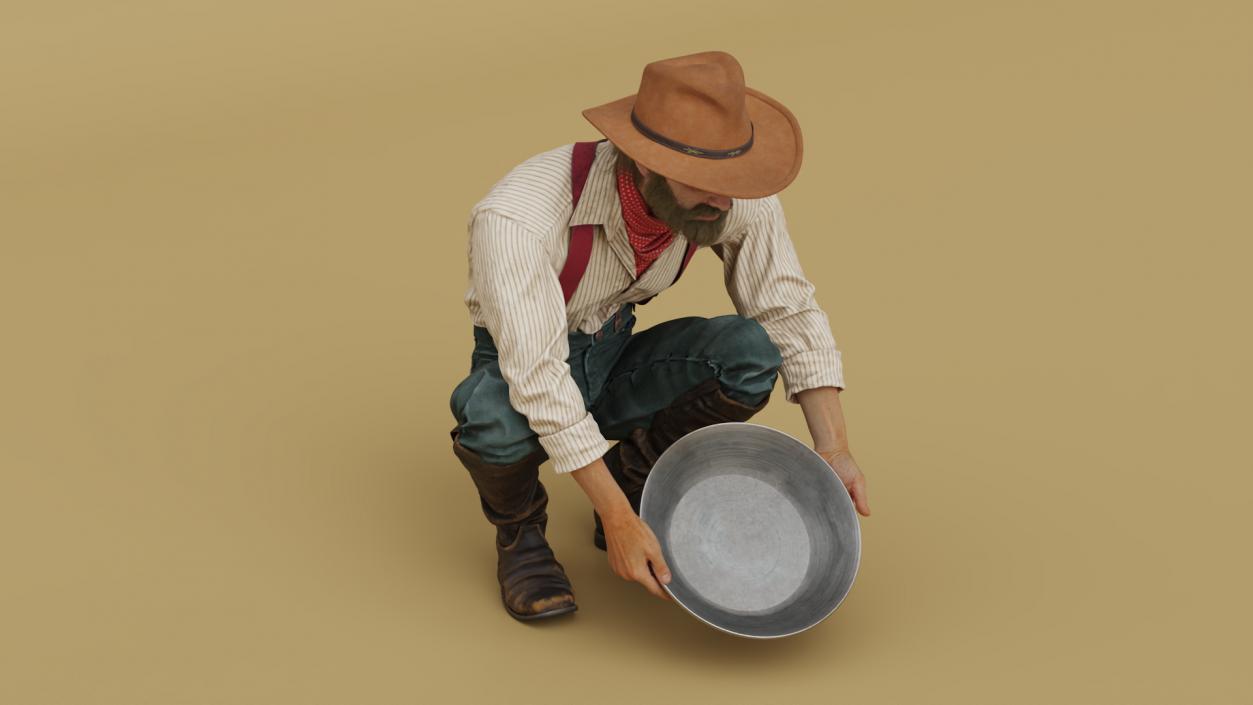 3D Working Gold Rush Miner model