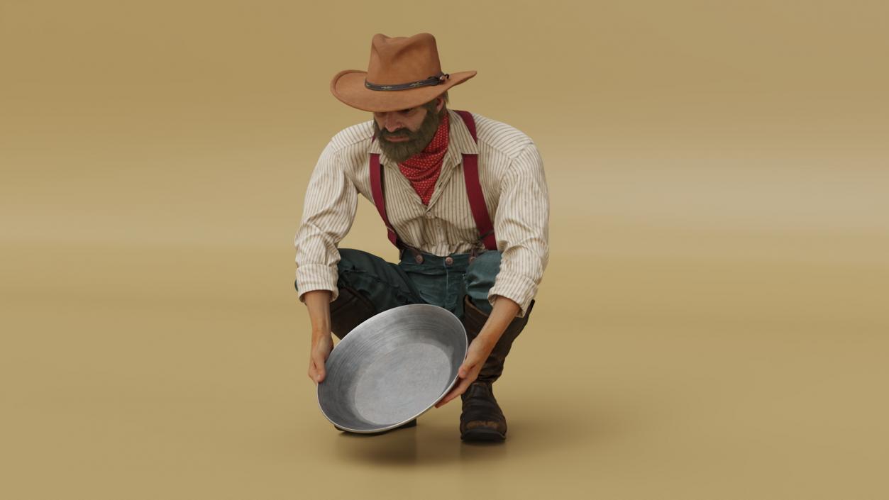 3D Working Gold Rush Miner model