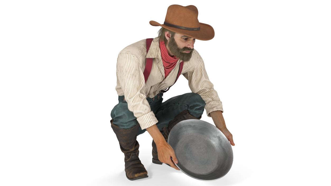 3D Working Gold Rush Miner model