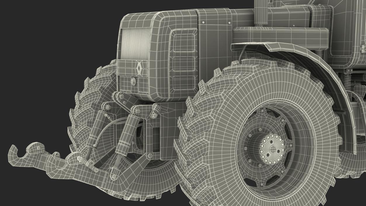 3D model Renault 160-94 Wheel Tractor Clean Rigged for Cinema 4D