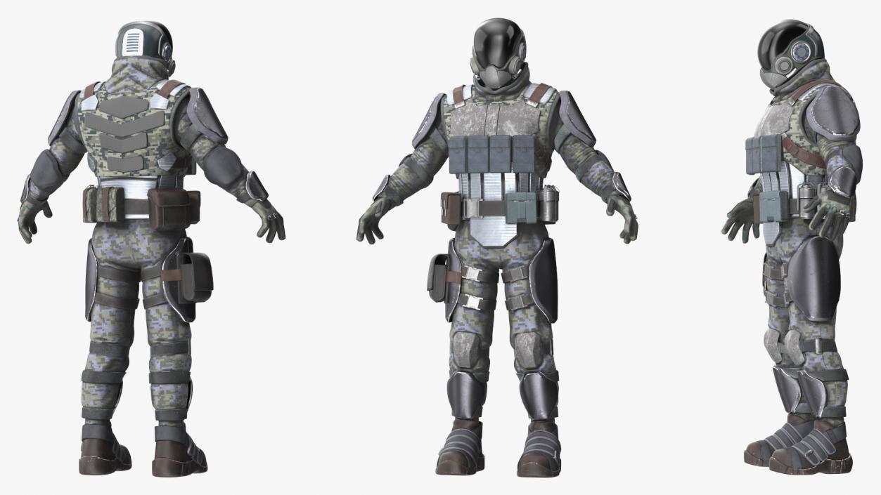 3D Future Soldier A-pose