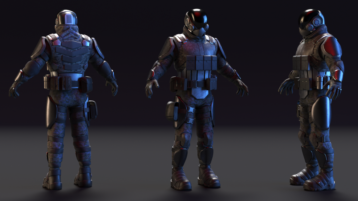 3D Future Soldier A-pose