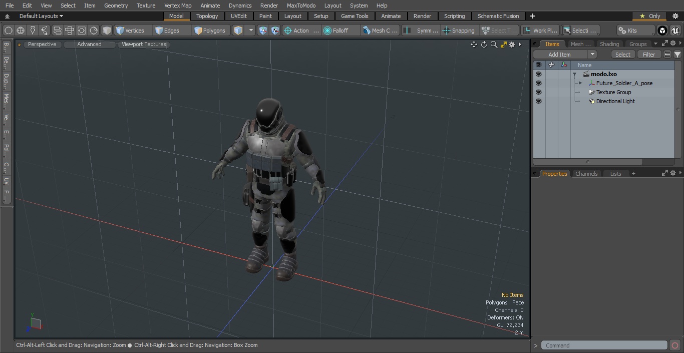 3D Future Soldier A-pose