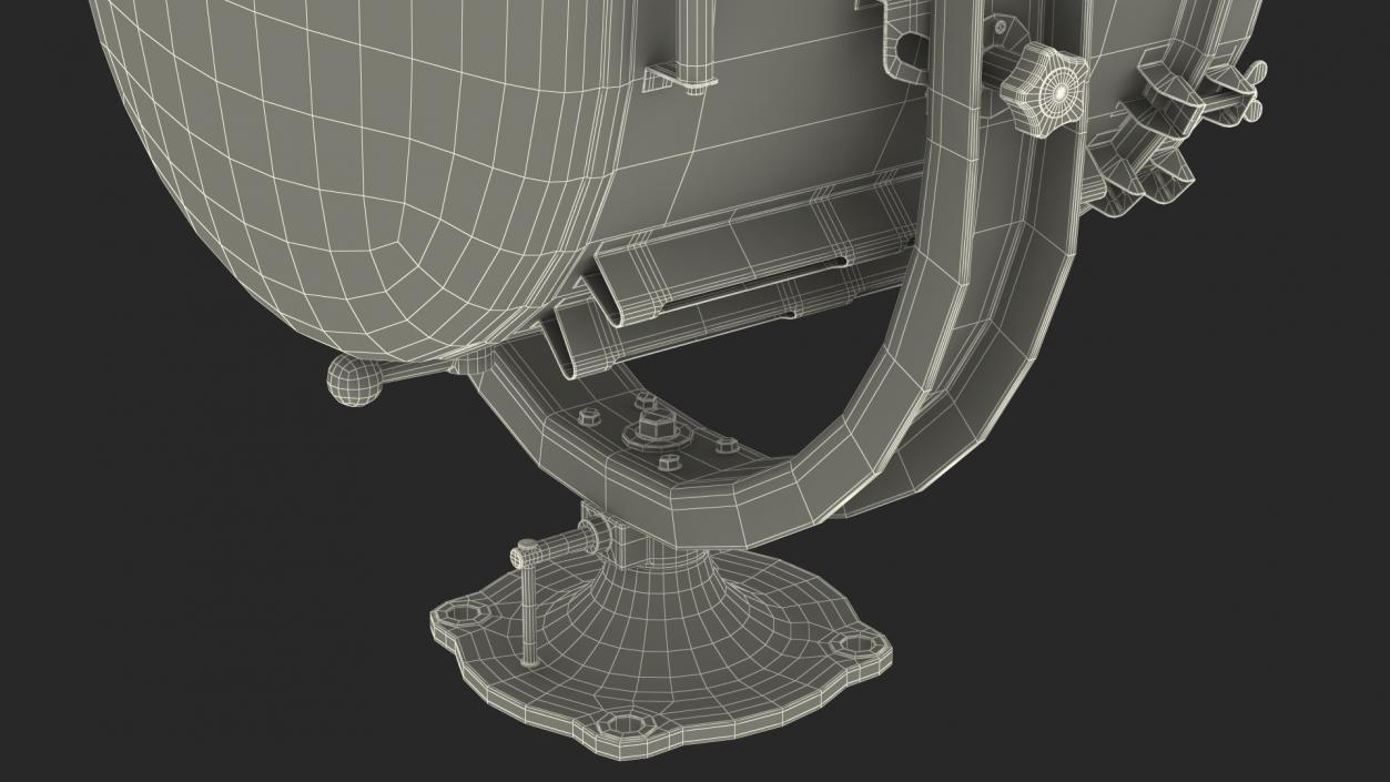 3D High Power Marine Suez Canal Searchlight Chrom