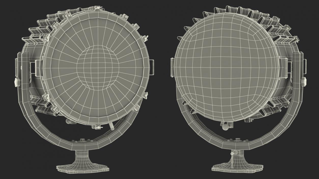 3D High Power Marine Suez Canal Searchlight Chrom