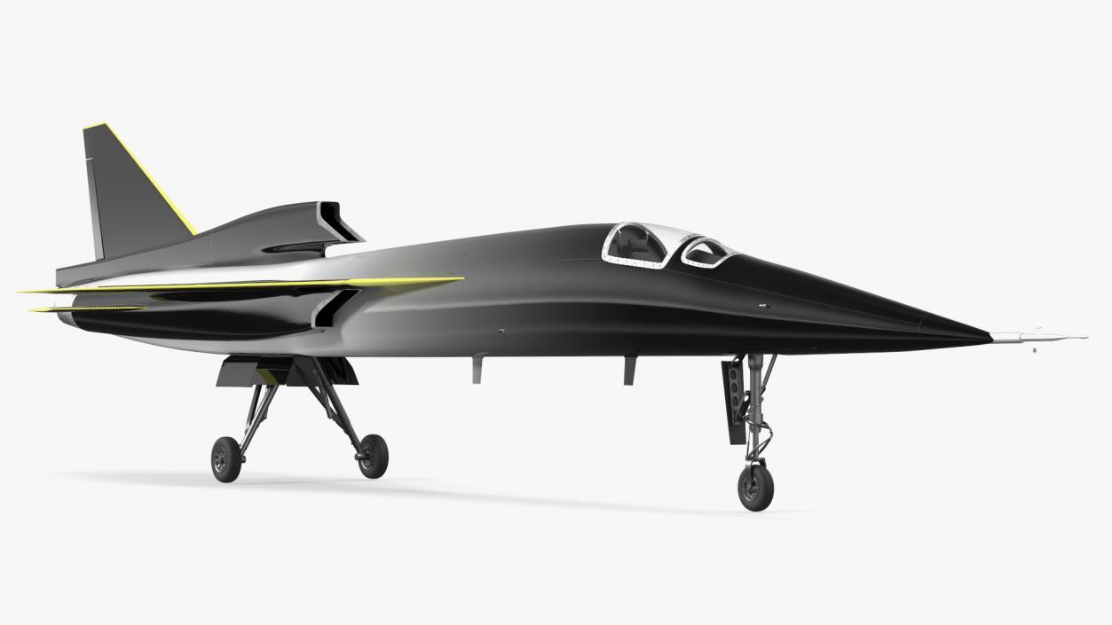 3D Experimental Supersonic Dark Grey model