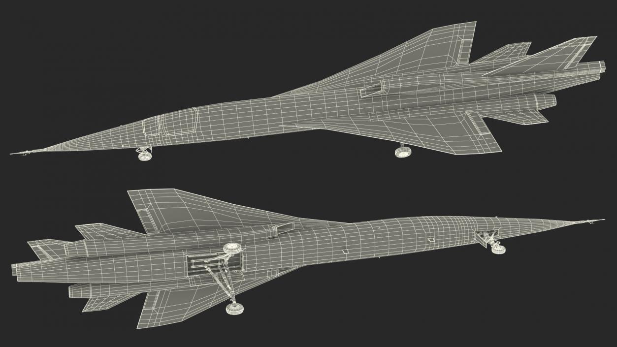 3D Experimental Supersonic Dark Grey model