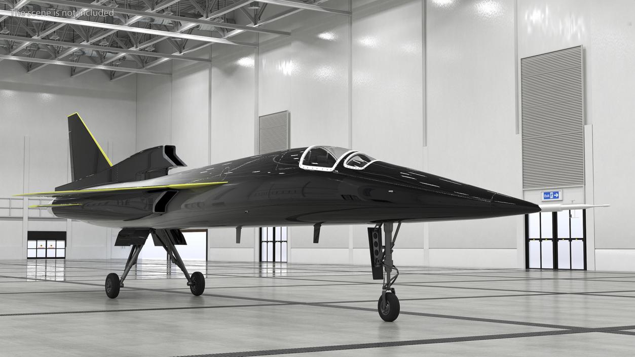 3D Experimental Supersonic Dark Grey model